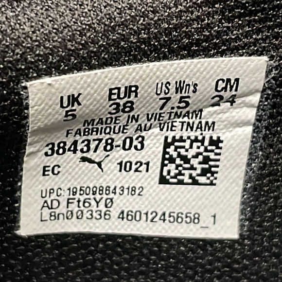 PUMA Women’s Pacer Next Cage Running Shoes Sneakers Black & White Size 7.5 EUC - Picture 12 of 12